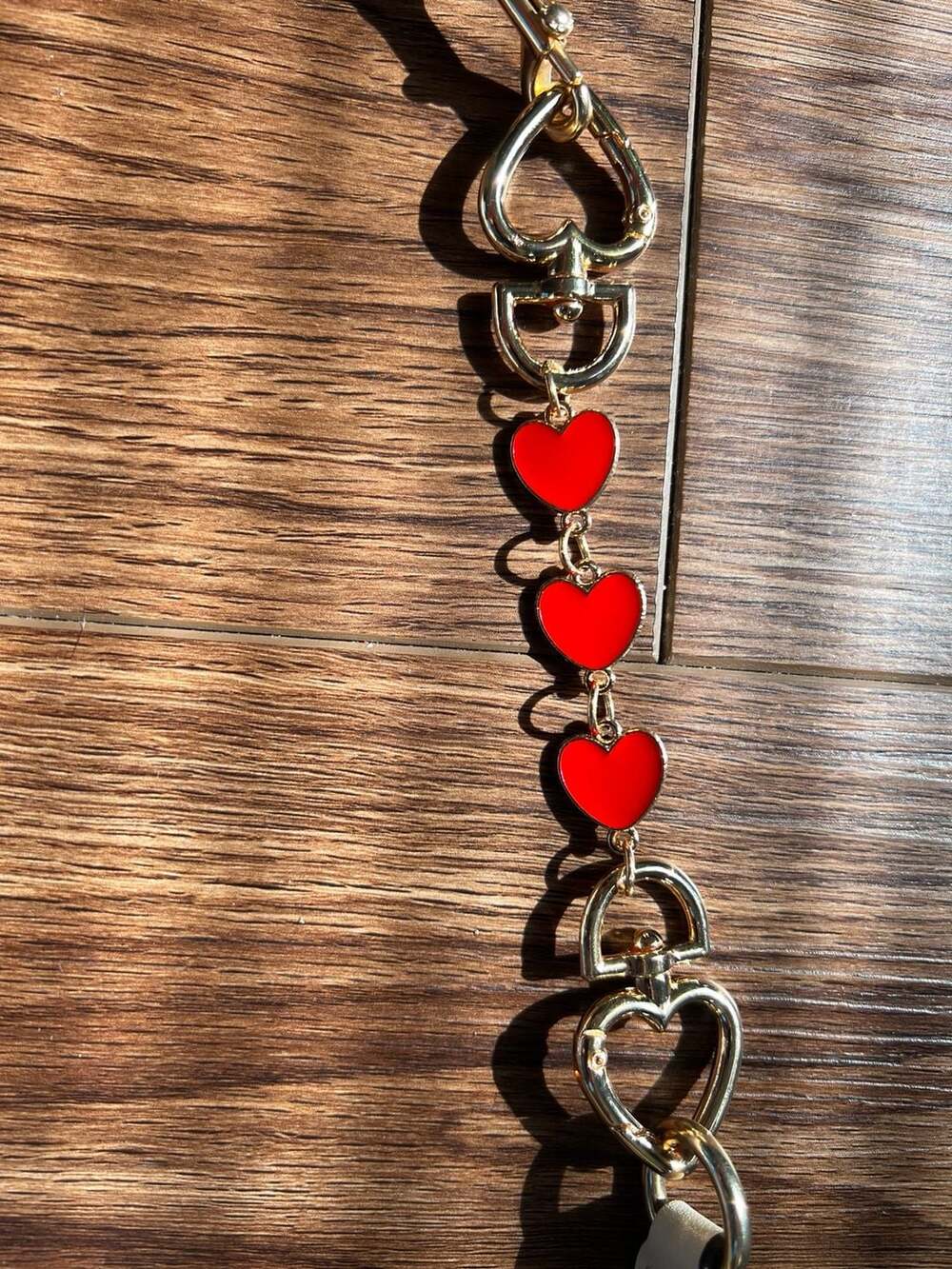 Luxury inspired y2k heart detail bag strap extender